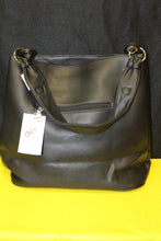 Load image into Gallery viewer, Black Buckle Accent Hobo
