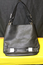 Load image into Gallery viewer, Black Buckle Accent Hobo
